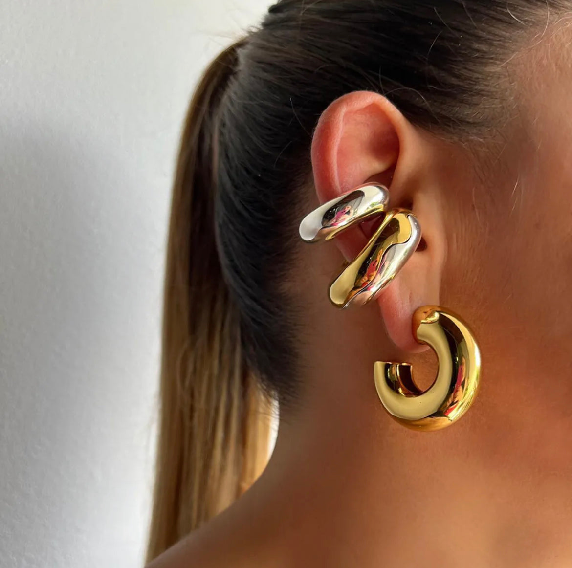 Retro Ear Cuff & Earrings